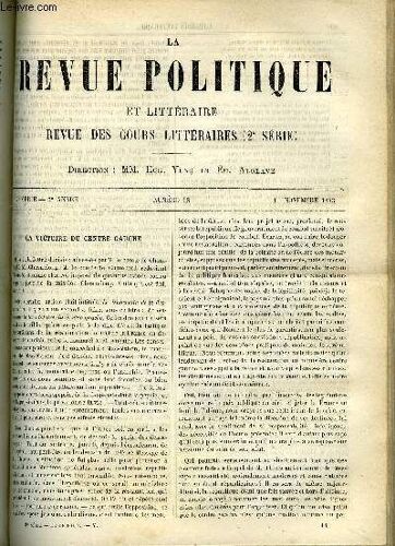 La Revue Politique Et Litteraire 3e Annee - 1er Semestre N°18 - La Victoire Du Centre Gauche Par Henri Aron, Histoire Contemporaine - L'alliance De La Prusse Et De L'italie En 1866 Par ...