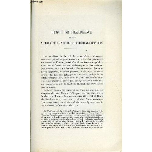 Bulletin Monumental 96e Volume De La Collection N°3 - Hugue De Chamblance Et Les Vitraux De La Nef De La Cathedrale D'angers Par Le Chanoine Ch. Urseau