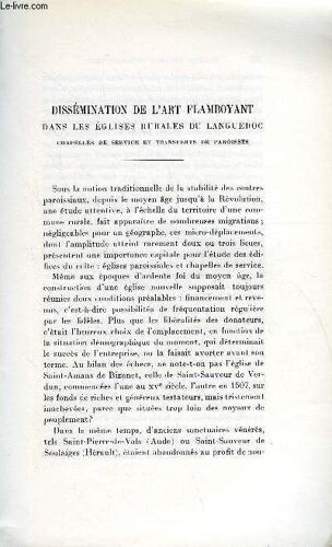 Bulletin Monumental 110e Volume De La Collection N°3 - Dissemination De L'art Flamboyant Dans Les Eglises Rurales Du Languedoc - Chapelles De Service Et Transferts De Paroisses Par R. ...