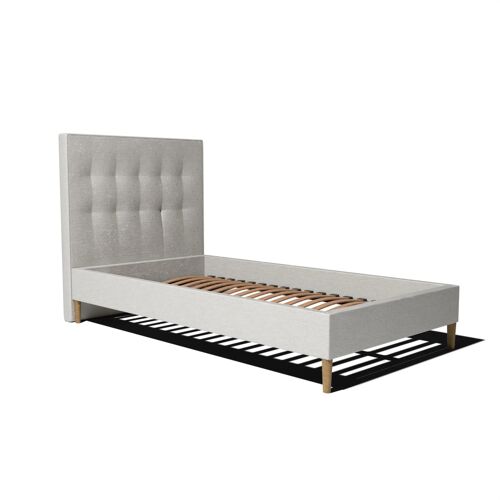 Ensemble lit + tête de lit 80x200cm - Blanc - Collection Léa - Morphea