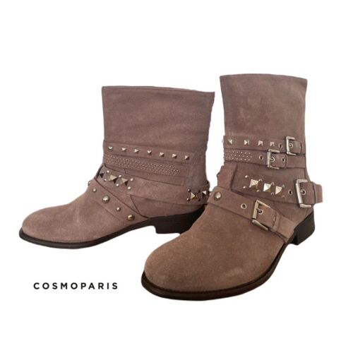 Cosmoparis - Bottines Eala En Daim Taupe - Taille 39 - 3610271533076
