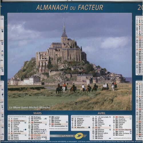 Calendrier La Poste, Oller, 2008
