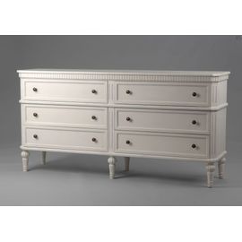 Commode Double 6 Tiroirs En Bois Blanc - Blaise