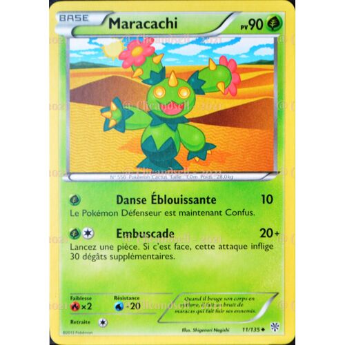 Carte Pok?Mon 11/135 Maracachi 90 Pv Bw09 - Temp?Te Plasma Neuf Fr