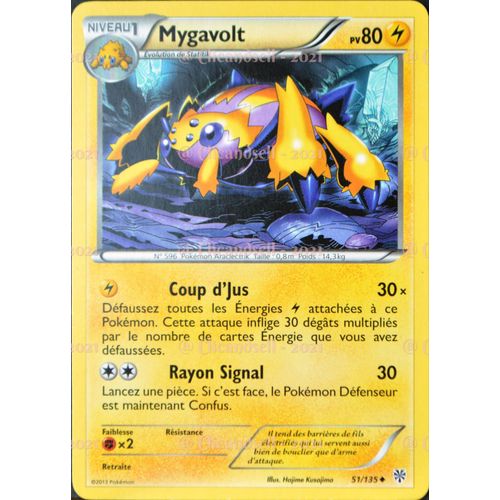 Carte Pok?Mon 51/135 Mygavolt 80 Pv Bw09 - Temp?Te Plasma Neuf Fr