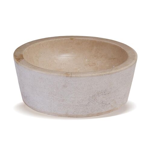 Vasque de salle de bain en marbre MARBLE - couleur crème