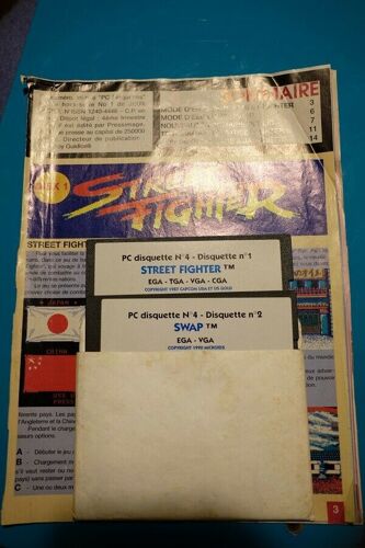 Collector Micro Ibm Pc 5,25" Street Fighter 1 ©1987capcom + Swap ©1990 Microids
