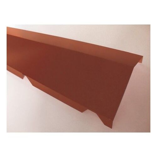 Faitière crantée sur mur pour bac acier 1045 - L 2100mm - Coloris - Rouge 8012, Hauteur - 170 mm, Largeur - 160 mm, Longueur - 2100mm / L: 2100mm / l: 160 mm / Rouge 8012