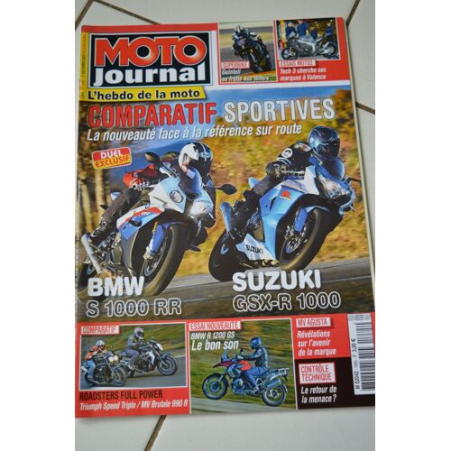 Moto Journal N°1885 Bmw S 1000 Rr Mv Agusta Brutale 990 R Suzuki Gsxr 1000 2009