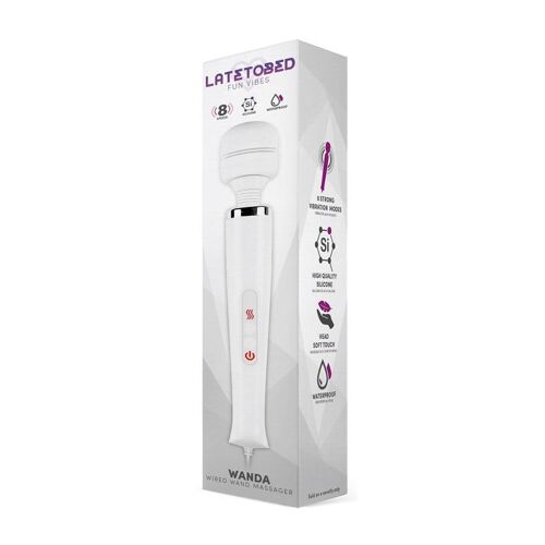 Wand Pour Homme Wand Puissant Wanda 8 Vibrations Blanc Latetobed