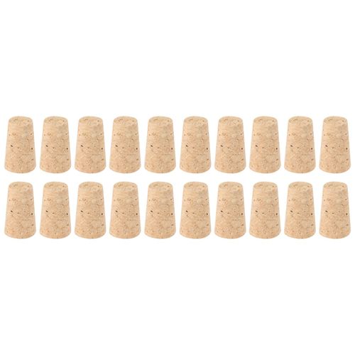 20 Pcs / Lot Liège En Bois Naturel Bouchon De Vin Bouchon De Bouteille En Bois Bouchon Type De Cône Bouchons De Vin Bouchon Bouchon D'Étanchéité Bouchons De Bouteilles De Bière