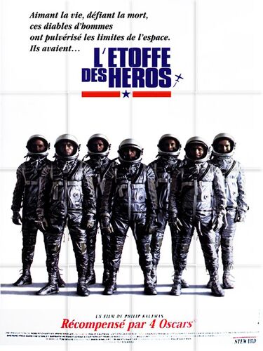 L'etoffe Des Héros/The Right Stuff - Véritable Affiche De Cinéma Pliée - Format 120x160 Cm - De Philip Kaufman Avec Sam Shepard, Scott Glenn, Ed Harris, Dennis Quaid, Barbara Hershey - 1983 Reedition