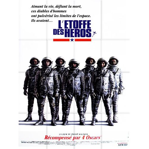 L'etoffe Des Héros/The Right Stuff - Véritable Affiche De Cinéma Pliée - Format 120x160 Cm - De Philip Kaufman Avec Sam Shepard, Scott Glenn, Ed Harris, Dennis Quaid, Barbara Hershey - 1983 Reedition