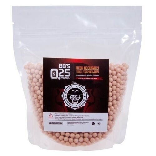 Sachet Refermable De 2500 Billes Rouge Duel Code Tracer 6 Mm 0.25 G - Bille Tracante Et Fluorescent Du10053 Replique Airsoft