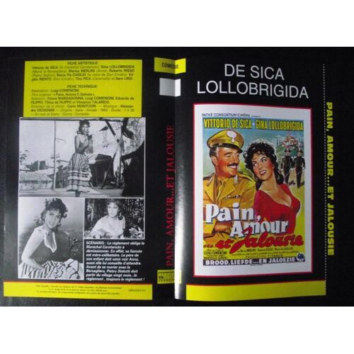  Jaquette Du Film.Pain,Amour...Et Jalousie(1954).Réalisation.Luigi Comencini Avec Vittorio De Sica,Gina Lollobrigida,Marisa Merlin,Roberto Risso