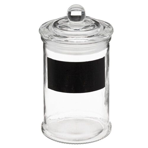 BOCAL EN VERRE 35CL AVEC STICKER NOIR