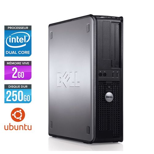 Dell Optiplex 780 Desktop - Intel Core Duo E5300 / 2.60 GHz - RAM 2 Go - HDD 250 Go - DVD - GigaBit Ethernet - Linux - Ubuntu