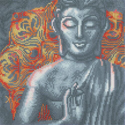 Kit Tableau Broderie Diamant 30x30cm Bouddha Zen