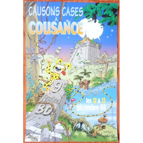 Affiche  Format 60x40 9e Festival Bd Causons Cases À Cousances 1998 (Jura) Marsupilami Bon Etat & Très Rare