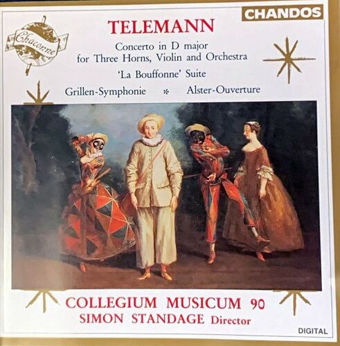 1cd Telemann Concerto In D Maj For 3 Horns Violin Orchestra Collegium Musicum Simon Standage