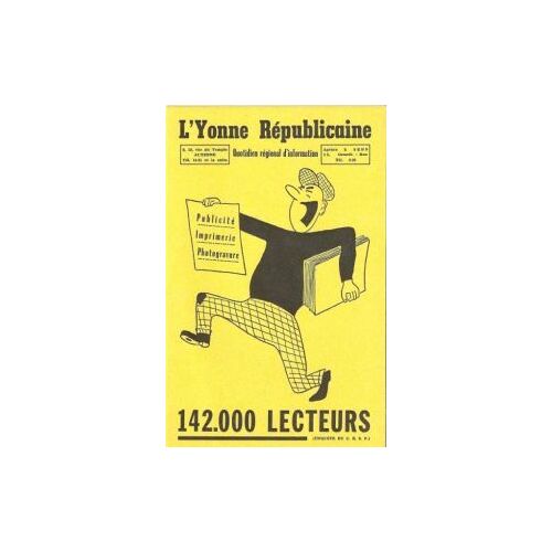 Buvard Du Journal Quotidien Régional L'yonne Republicaine