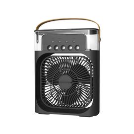 Climatiseur Portable Bureau Personnel 5 Trous Spray Air Roucoulement Ventilateur de Table Silencieux Rechargeable pour Bureau à Domicile Chambre-C