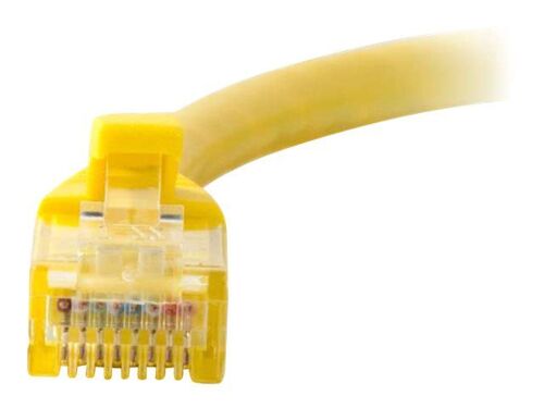 C2G Cat5e Booted Unshielded (UTP) Network Patch Cable - Cordon de raccordement - RJ-45 (M) pour RJ-45 (M) - 3 m - UTP - CAT 5e - moulé, sans crochet, bloqué - jaune