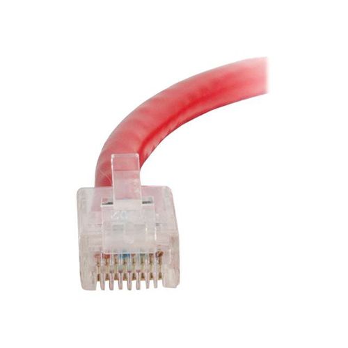 C2G Câble de raccordement réseau Cat5e non amorcé non blindé (UTP) - Cordon de raccordement - RJ-45 (M) pour RJ-45 (M) - 1 m - UTP - CAT 5e - bloqué, uniboot - rouge