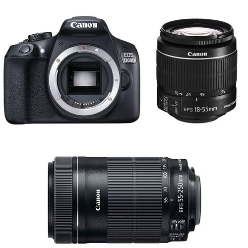 CANON EOS 1300D + 18-55 IS II + 55-250 IS STM GARANTI 3 ans
