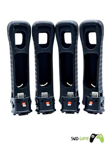 Nintendo Wii - Lot de 4 Motions Plus Noirs Officiels + Protections - Très Bon état