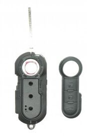Coque De Clé Adaptable Pour Fiat 500 2 Boutons Clé Rétractable Coque Couleur