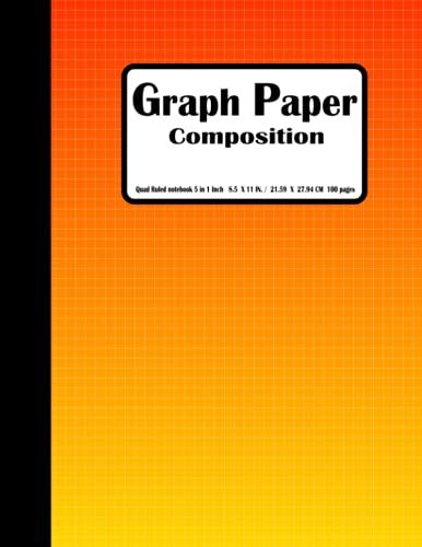 Graph Paper Composition Notebook: Quad Ruled 5x5, 100 Pages (Large, 8.5 X 11), Accurate Grid Paper, Unique Worm Colors, Primium Matte Finish Cover. Perfect For Math & Science Students And Teachers