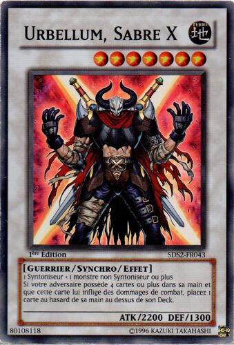 Carte Yu-Gi-Oh! - Urbellum, Sabre X - Holo - 5ds2-Fr043