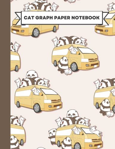 Cat Graph Paper Notebook: Cats With Pandas Road Trip A 5x5 Quad Ruled Large Grid Paper Notebook Journal Pattern And Squared Paper Cat Interior Design Great Cat Gifts (8.5"X11")