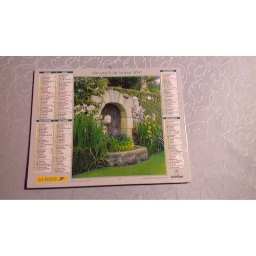 Almanach Du Facteur 2001 - Aveyron - Oberthur