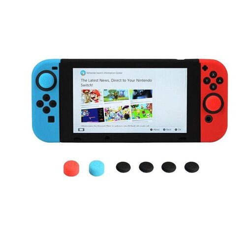 Étui De Protection En Silicone Antidérapant Et Pouce Stick Joystick Cap Pour Nintendo Switch & Joy-Con (11pcs)