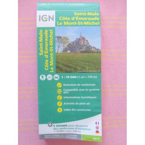 Ign 75 000 Saint Malo - Cote D'emeraude - Le Mont-St-Michel