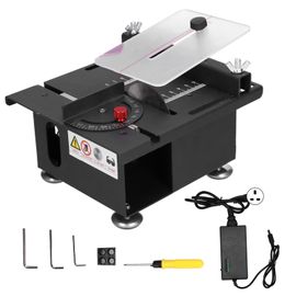 Mini scie à Table 100W, Rail coulissant, Machine de découpe réglable pour le travail du bois