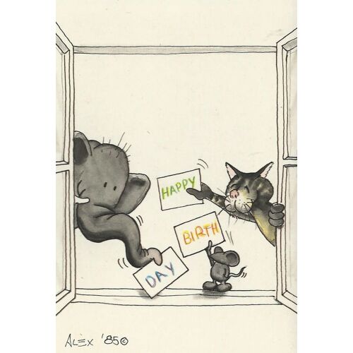 Carte Postale Moderne Humoristique ( Chat / Chats ) - Alex ( Artiste ) # 34565