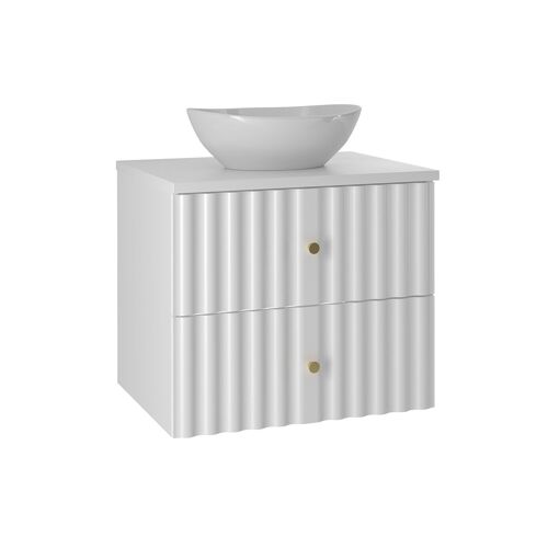 Meuble vasque stratifiés blanc