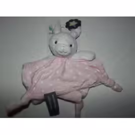 Doudou plat lapin orchestra prémaman étoiles fluorescentes phosphorescent Blanc rose 4 noeuds Bébé Brodé Jouet Bebe Naissance Peluche Éveil Enfant Comfort Blanket Comforter Soft Toy 