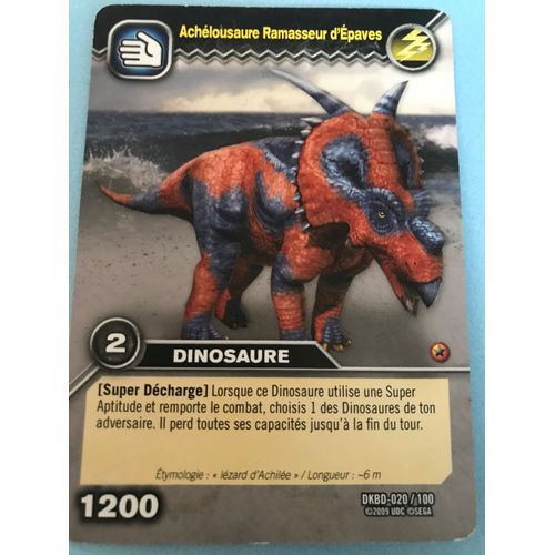 Carte Dinosaur King : Achélousaure Ramasseur D'épaves - 1200 - 2009