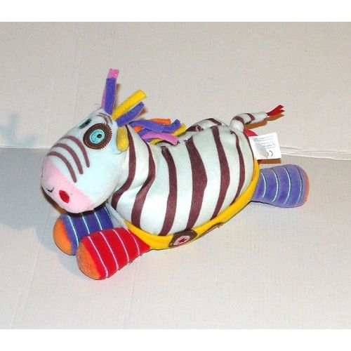 Doudou Zebre Bawi Le Petit Nouveau - Peluche Zebre Grelot 23 Cm