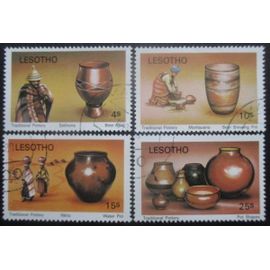 Lesotho Série N°401 Au 404 Poterie Oblitérés
