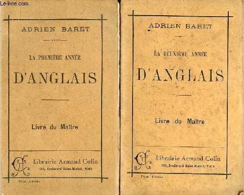 La Première Année D Anglais Livre Du Maître + La Deuxième Année D Anglais Livre Du Maître.