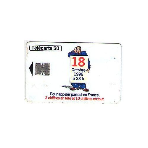 Télécarte - 50 Unités France Telecom - Numérotation A 10 Chiffres  - 1996