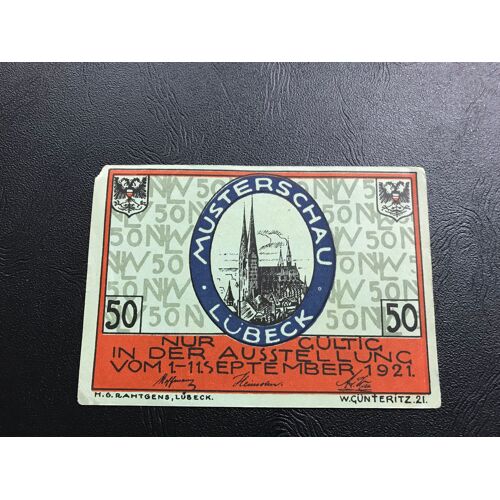 Notgeld - Billet Necéssité Allemagne - 50 Pfennig - Musterschau Lübeck - 1921