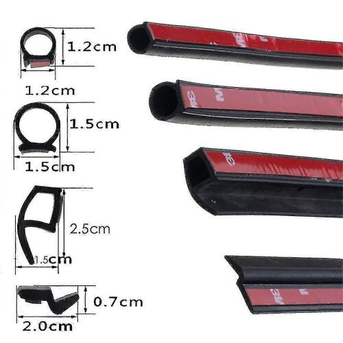 2 Mètres 3m Adhésif Automobile Epdm Ruban D'étanchéité En Caoutchouc Isolation Acoustique Joint De Porte Pour Voiture Fenêtre Porte Moteur Bord De Coffre Fiis