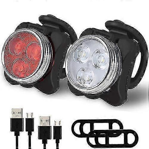 Ensemble De Lumière De Vélo, Lampes De Vélo Rechargeables Usb Super Lumineuses, Vélo De Route De Montagne Étanche Ipx4