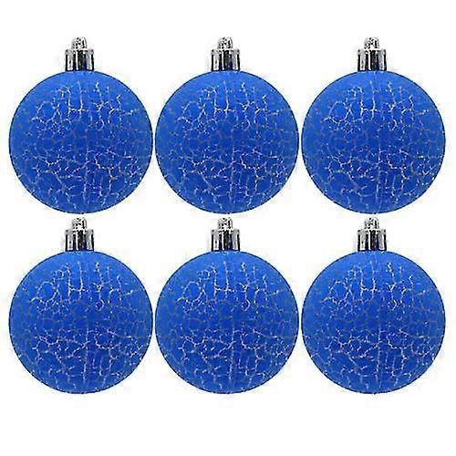 6x Boules d'arbre de Noël Baubles Arbre de Noël Ornement suspendu Décoration de fête à domicile Bleu